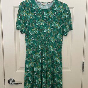 Boden Green Floral Dress